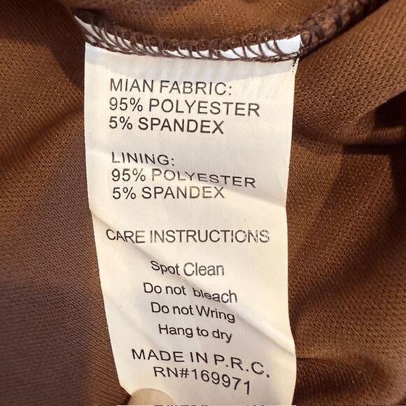 House of Harlow Bronze Brown Mini Skirt Stretch Mesh Pull On Size XS - Picture 4 of 7